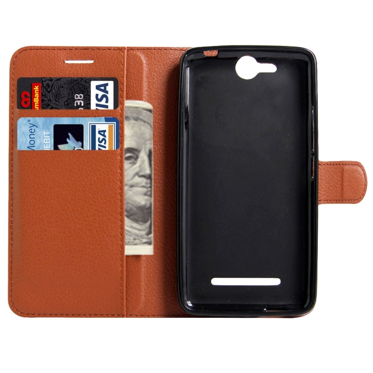 For BLU Energy X Litchi Texture Horizontal Flip Leather Case with Magnetic Buckle & Holder & Card Slots & Wallet