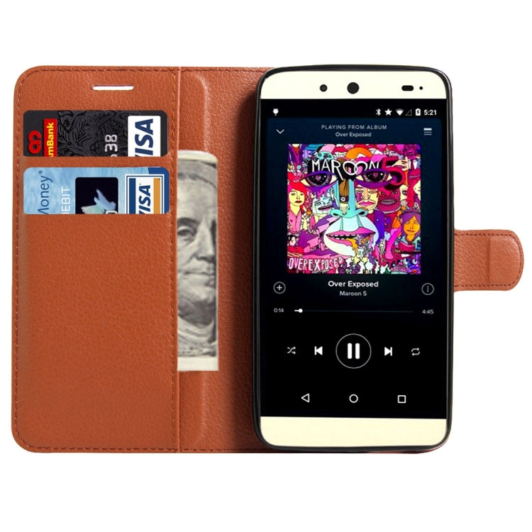 For BLU Energy X Litchi Texture Horizontal Flip Leather Case with Magnetic Buckle & Holder & Card Slots & Wallet