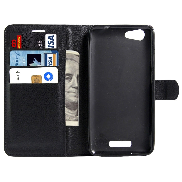 For BLU Energy X 2 Litchi Texture Horizontal Flip Leather Case with Magnetic Buckle & Holder & Card Slots & Wallet