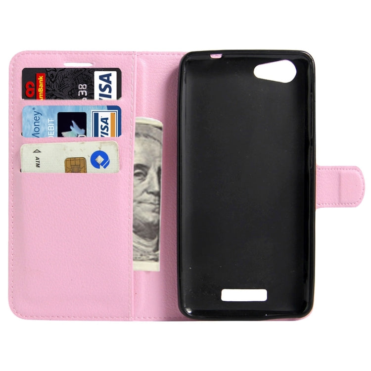 For BLU Energy X 2 Litchi Texture Horizontal Flip Leather Case with Magnetic Buckle & Holder & Card Slots & Wallet