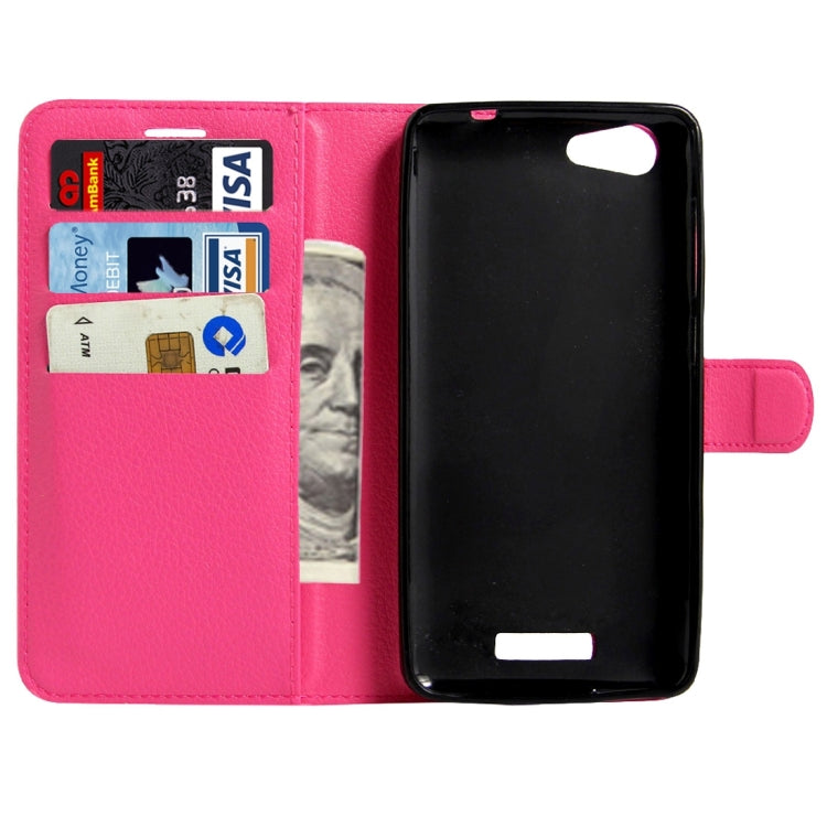 For BLU Energy X 2 Litchi Texture Horizontal Flip Leather Case with Magnetic Buckle & Holder & Card Slots & Wallet