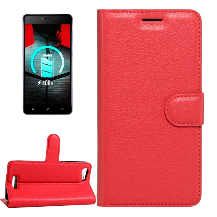 For BLU Energy X 2 Litchi Texture Horizontal Flip Leather Case with Magnetic Buckle & Holder & Card Slots & Wallet
