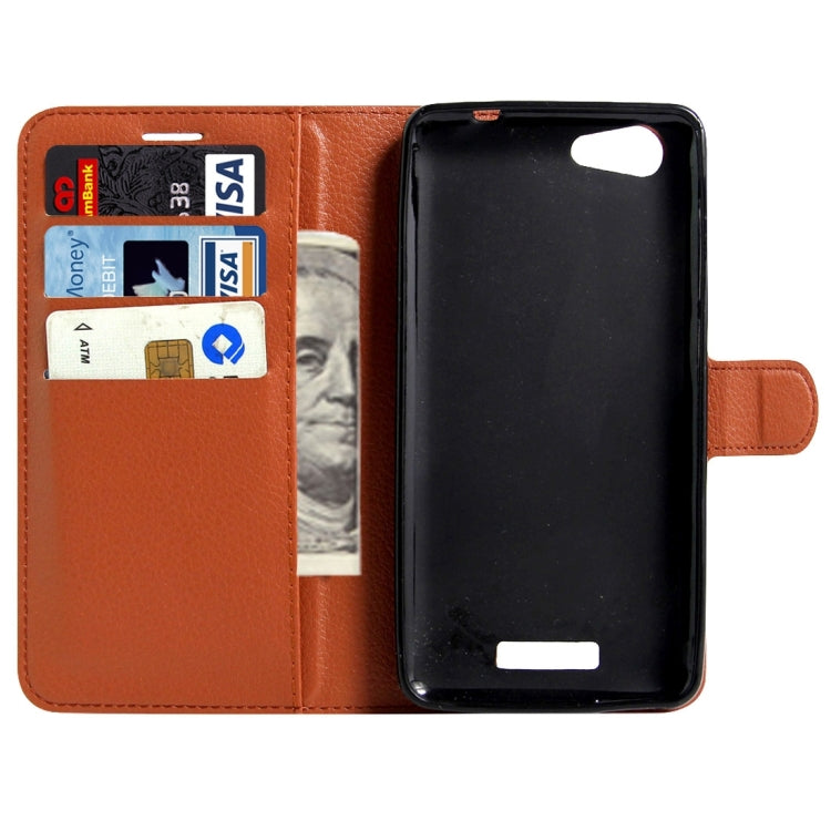 For BLU Energy X 2 Litchi Texture Horizontal Flip Leather Case with Magnetic Buckle & Holder & Card Slots & Wallet