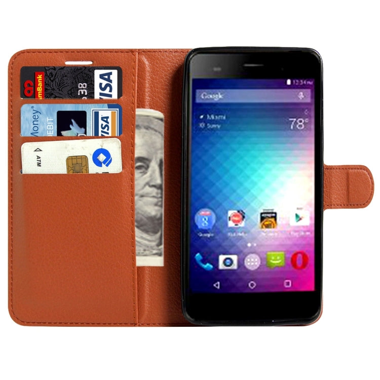 For BLU Energy X 2 Litchi Texture Horizontal Flip Leather Case with Magnetic Buckle & Holder & Card Slots & Wallet