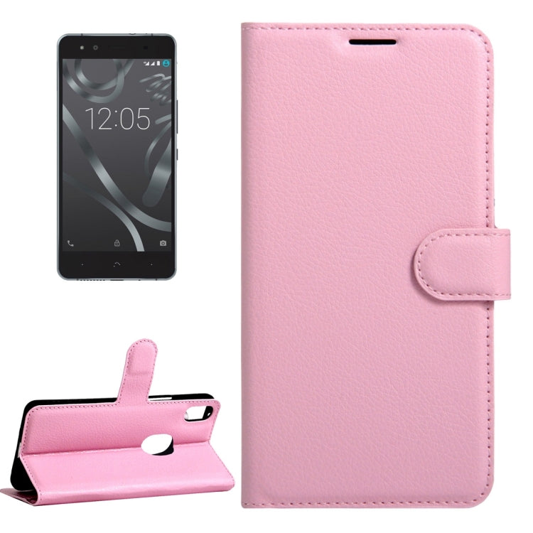 For BQ Aquaris X5 Plus Litchi Texture Horizontal Flip Leather Case with Magnetic Buckle & Holder & Card Slots & Wallet