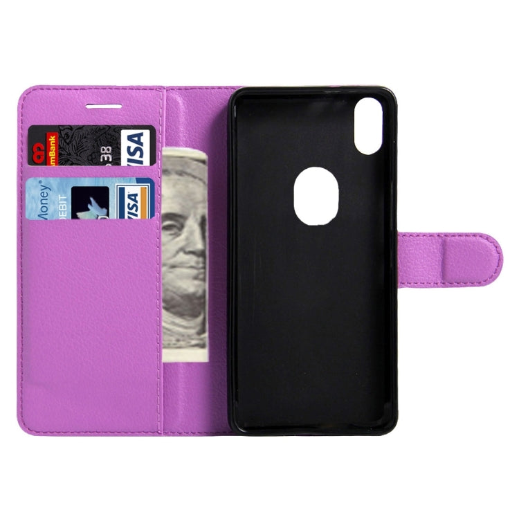 For BQ Aquaris X5 Plus Litchi Texture Horizontal Flip Leather Case with Magnetic Buckle & Holder & Card Slots & Wallet