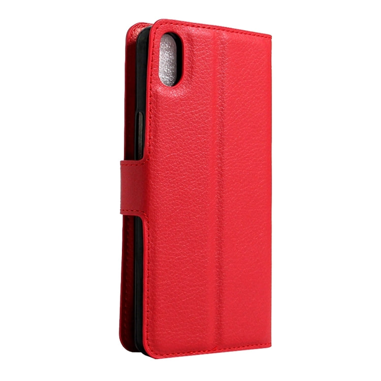 For BQ Aquaris X5 Plus Litchi Texture Horizontal Flip Leather Case with Magnetic Buckle & Holder & Card Slots & Wallet