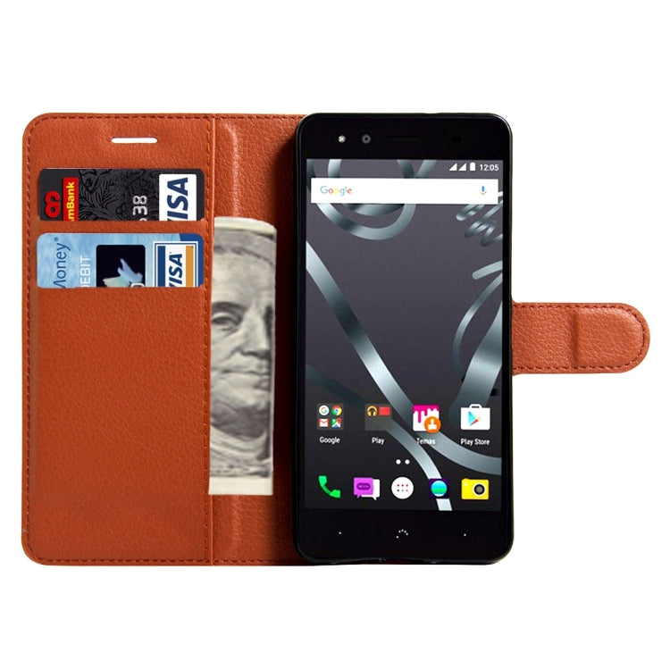 For BQ Aquaris X5 Plus Litchi Texture Horizontal Flip Leather Case with Magnetic Buckle & Holder & Card Slots & Wallet