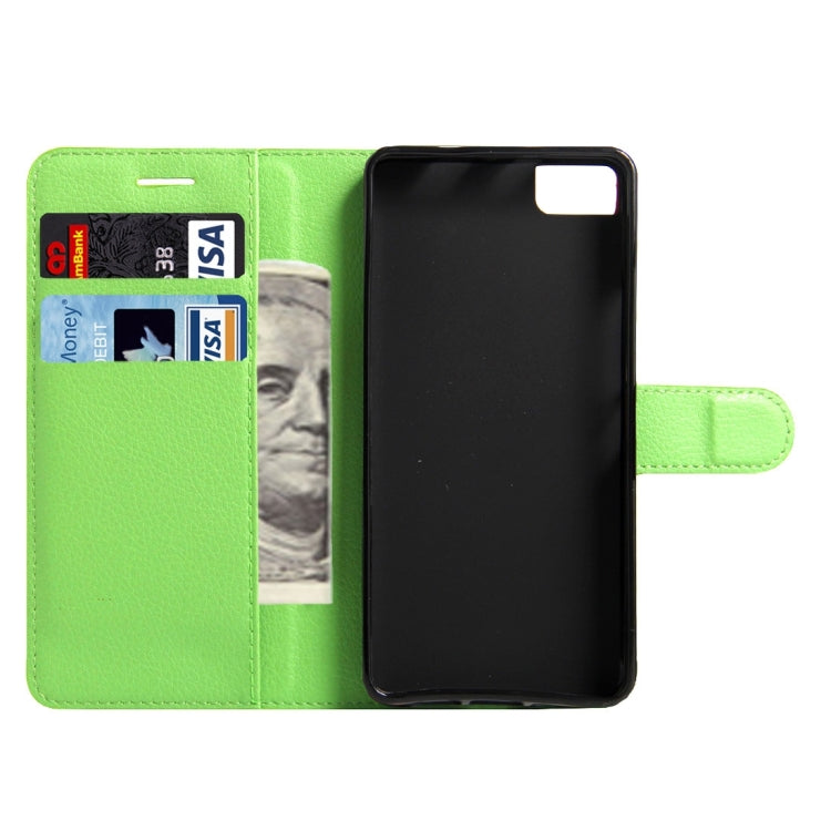 For BQ Aquaris A4.5 Litchi Texture Horizontal Flip Leather Case with Magnetic Buckle & Holder & Card Slots & Wallet