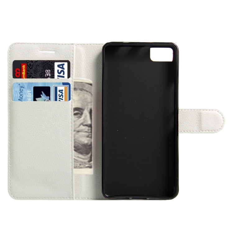 For BQ Aquaris A4.5 Litchi Texture Horizontal Flip Leather Case with Magnetic Buckle & Holder & Card Slots & Wallet