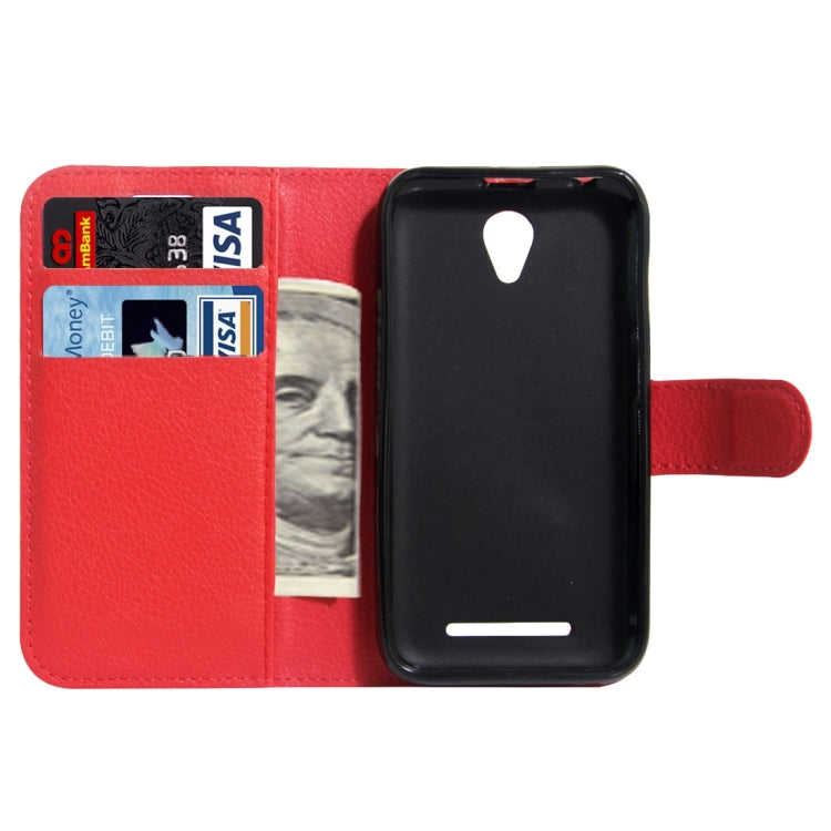 For ZTE  Blade A110 & Blade L110 Litchi Texture Horizontal Flip Leather Case with Magnetic Buckle & Holder & Card Slots & Wallet