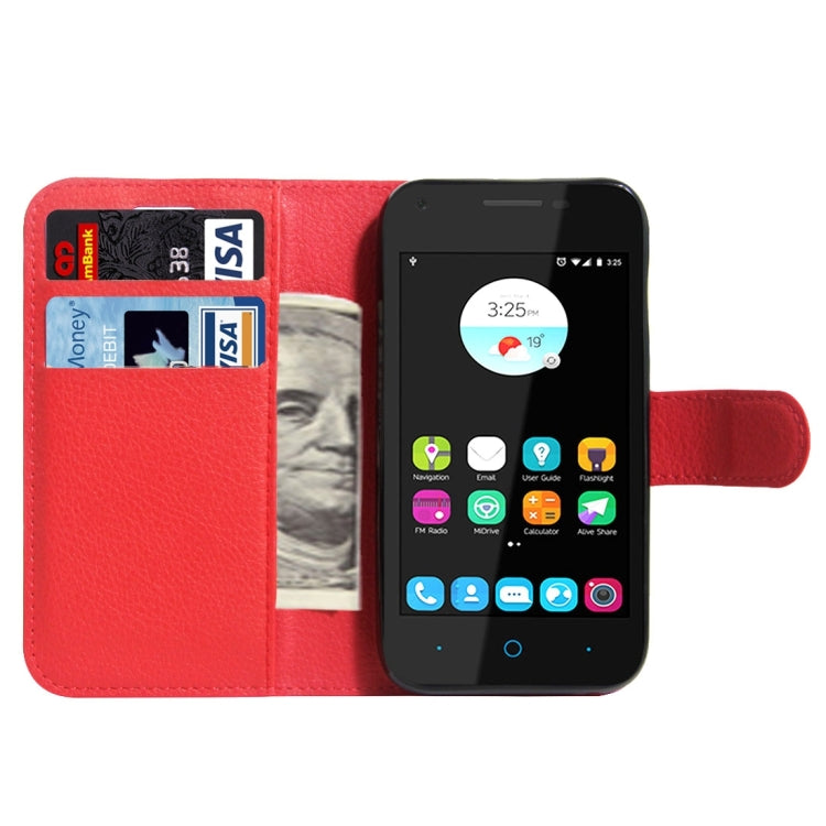 For ZTE  Blade A110 & Blade L110 Litchi Texture Horizontal Flip Leather Case with Magnetic Buckle & Holder & Card Slots & Wallet