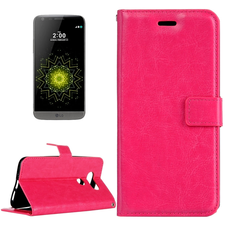 For LG G5 Crazy Horse Texture Horizontal Flip Leather Case with Magnetic Buckle & Holder & Card Slots & Wallet & Photo Frame