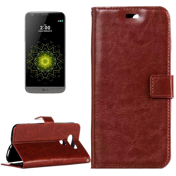 For LG G5 Crazy Horse Texture Horizontal Flip Leather Case with Magnetic Buckle & Holder & Card Slots & Wallet & Photo Frame