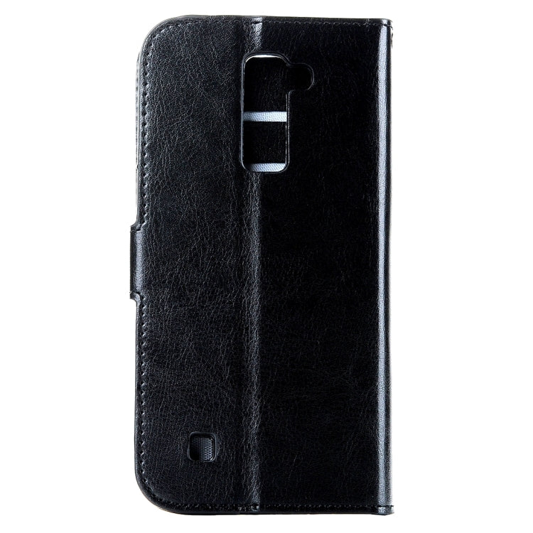 For LG K10 Crazy Horse Texture Horizontal Flip Leather Case with Magnetic Buckle & Holder & Card Slots & Wallet & Photo Frame