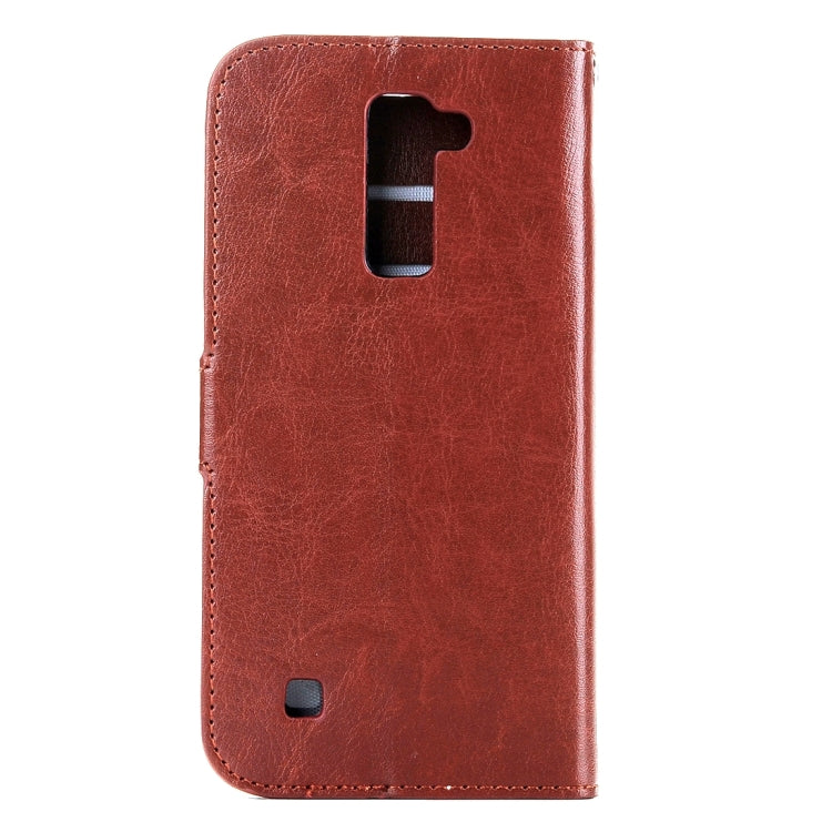For LG K10 Crazy Horse Texture Horizontal Flip Leather Case with Magnetic Buckle & Holder & Card Slots & Wallet & Photo Frame
