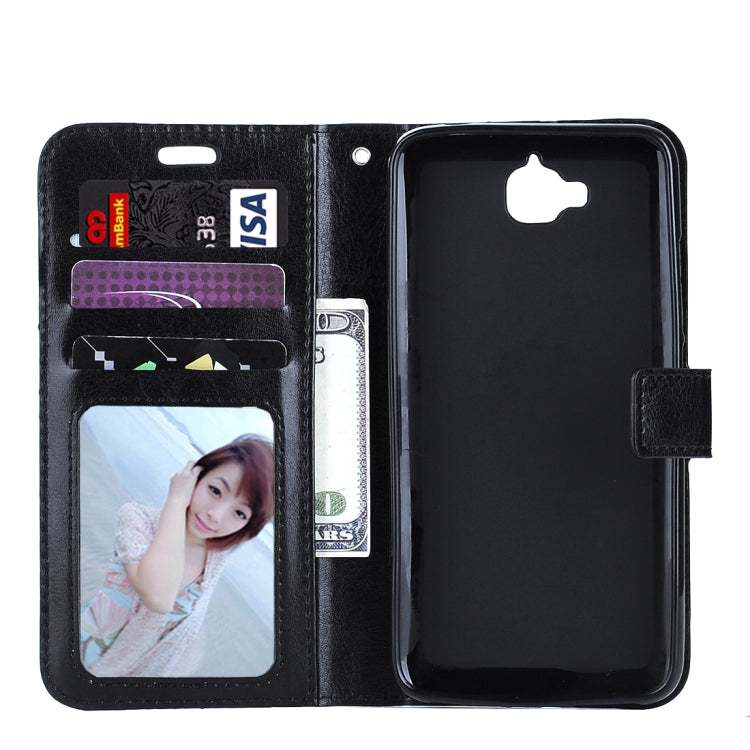 For Huawei  Y6 Pro Crazy Horse Texture Horizontal Flip Leather Case with Magnetic Buckle & Holder & Card Slots & Wallet & Photo Frame
