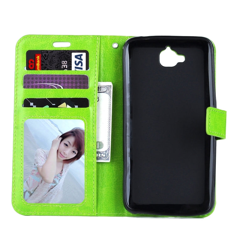 For Huawei  Y6 Pro Crazy Horse Texture Horizontal Flip Leather Case with Magnetic Buckle & Holder & Card Slots & Wallet & Photo Frame