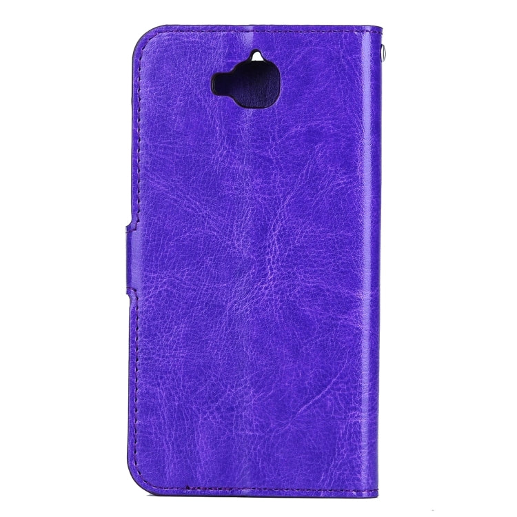 For Huawei  Y6 Pro Crazy Horse Texture Horizontal Flip Leather Case with Magnetic Buckle & Holder & Card Slots & Wallet & Photo Frame