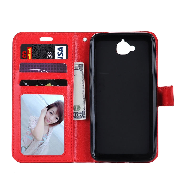 For Huawei  Y6 Pro Crazy Horse Texture Horizontal Flip Leather Case with Magnetic Buckle & Holder & Card Slots & Wallet & Photo Frame