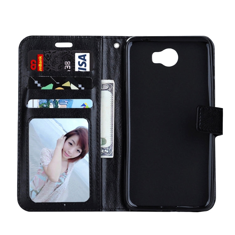 For Huawei  Y5 II Crazy Horse Texture Horizontal Flip Leather Case with Magnetic Buckle & Holder & Card Slots & Wallet & Photo Frame