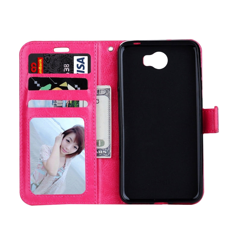 For Huawei  Y5 II Crazy Horse Texture Horizontal Flip Leather Case with Magnetic Buckle & Holder & Card Slots & Wallet & Photo Frame