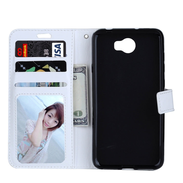 For Huawei  Y5 II Crazy Horse Texture Horizontal Flip Leather Case with Magnetic Buckle & Holder & Card Slots & Wallet & Photo Frame