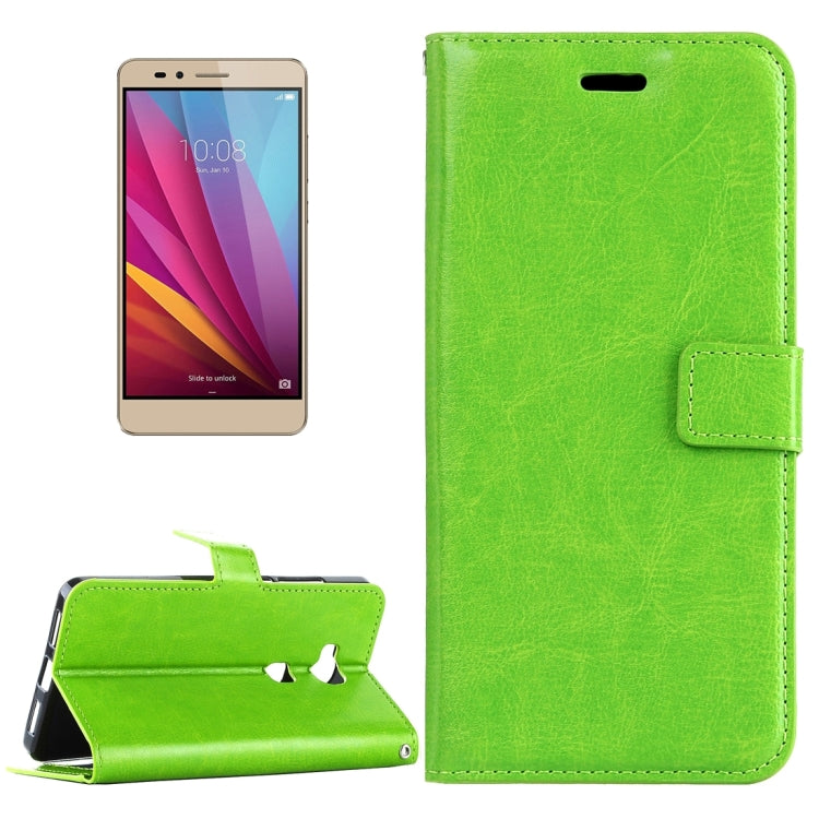 For Huawei  Honor 5X Crazy Horse Texture Horizontal Flip Leather Case with Magnetic Buckle & Holder & Card Slots & Wallet & Photo Frame