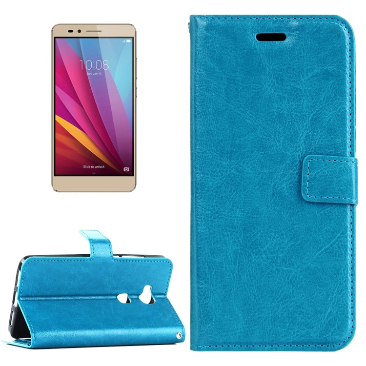 For Huawei  Honor 5X Crazy Horse Texture Horizontal Flip Leather Case with Magnetic Buckle & Holder & Card Slots & Wallet & Photo Frame