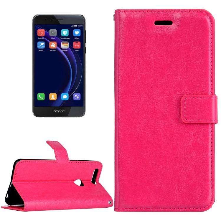 For Huawei  Honor 8 Crazy Horse Texture Horizontal Flip Leather Case with Magnetic Buckle & Holder & Card Slots & Wallet & Photo Frame