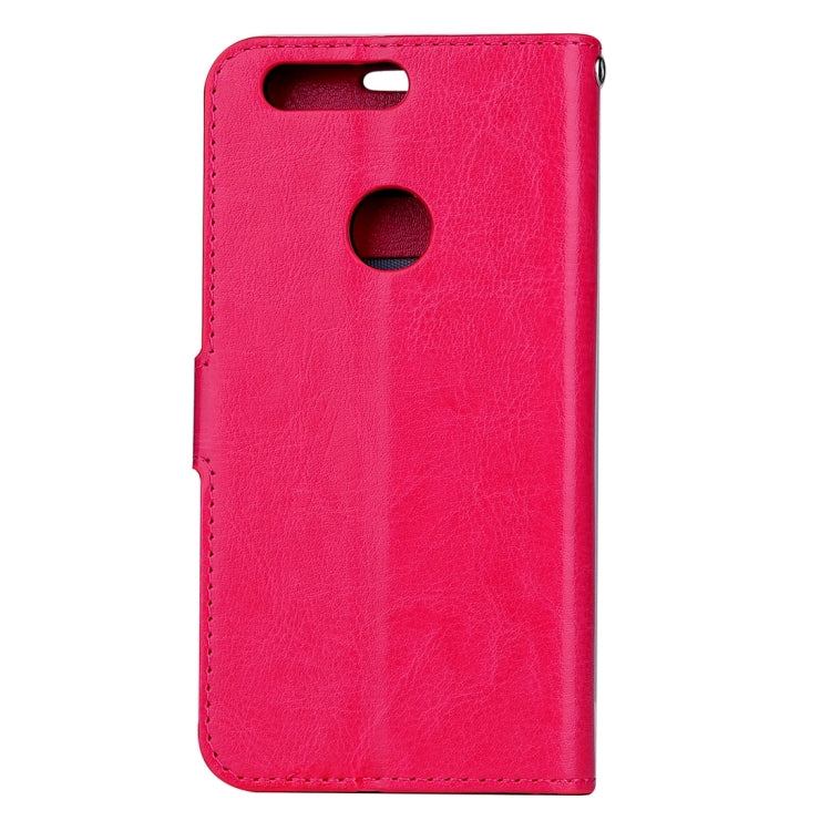 For Huawei  Honor 8 Crazy Horse Texture Horizontal Flip Leather Case with Magnetic Buckle & Holder & Card Slots & Wallet & Photo Frame