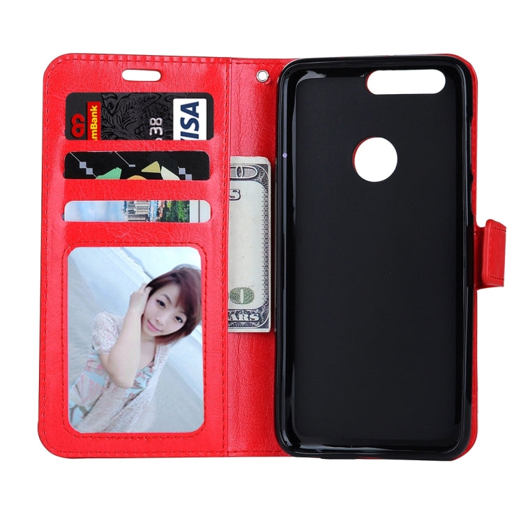 For Huawei  Honor 8 Crazy Horse Texture Horizontal Flip Leather Case with Magnetic Buckle & Holder & Card Slots & Wallet & Photo Frame