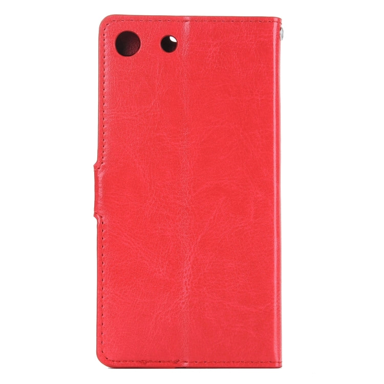 For Sony Xperia M5 Crazy Horse Texture Horizontal Flip Leather Case with Magnetic Buckle & Holder & Card Slots & Wallet & Photo Frame