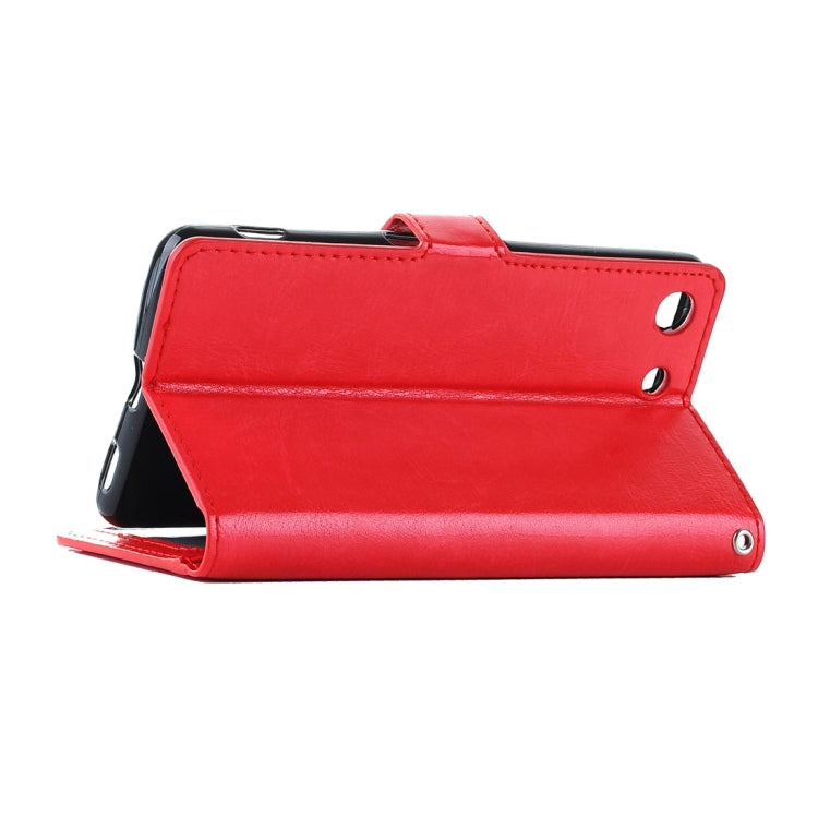 For Sony Xperia M5 Crazy Horse Texture Horizontal Flip Leather Case with Magnetic Buckle & Holder & Card Slots & Wallet & Photo Frame