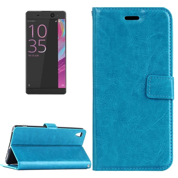 For Sony Xperia XA Ultra Crazy Horse Texture Horizontal Flip Leather Case with Magnetic Buckle & Holder & Card Slots & Wallet & Photo Frame