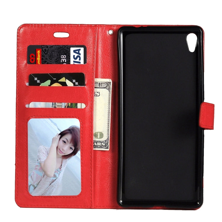 For Sony Xperia XA Ultra Crazy Horse Texture Horizontal Flip Leather Case with Magnetic Buckle & Holder & Card Slots & Wallet & Photo Frame