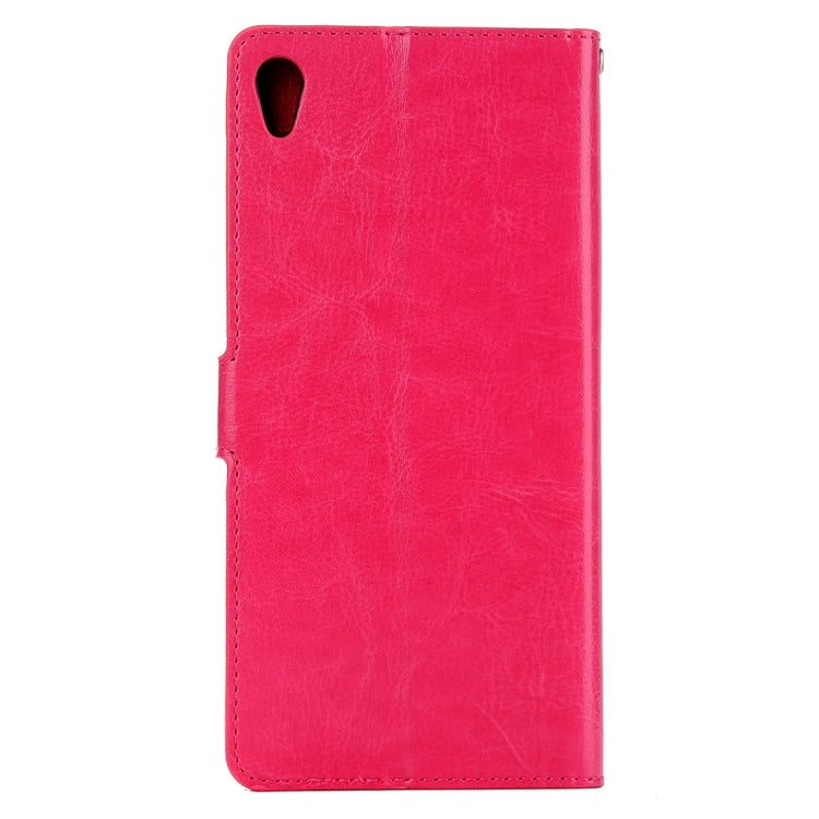 For Sony Xperia E5 Crazy Horse Texture Horizontal Flip Leather Case with Magnetic Buckle & Holder & Card Slots & Wallet & Photo Frame