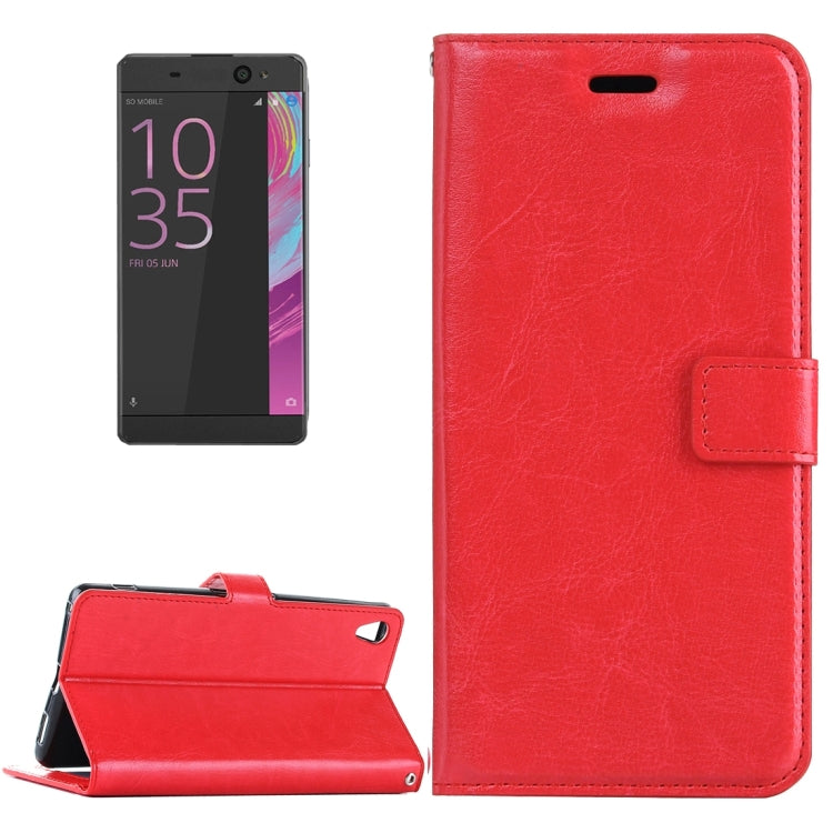 For Sony Xperia E5 Crazy Horse Texture Horizontal Flip Leather Case with Magnetic Buckle & Holder & Card Slots & Wallet & Photo Frame