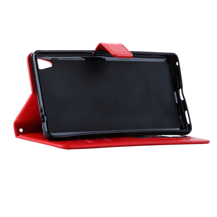 For Sony Xperia E5 Crazy Horse Texture Horizontal Flip Leather Case with Magnetic Buckle & Holder & Card Slots & Wallet & Photo Frame