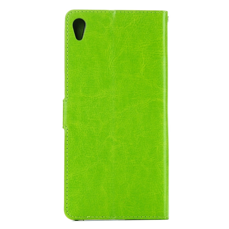 For Sony Xperia X Crazy Horse Texture Horizontal Flip Leather Case with Magnetic Buckle & Holder & Card Slots & Wallet & Photo Frame