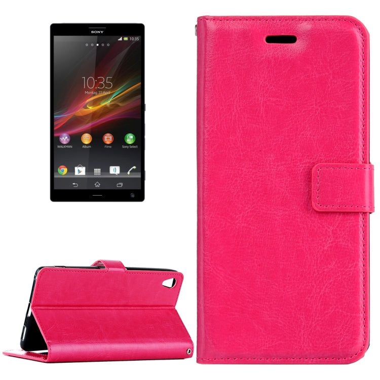 For Sony Xperia X Crazy Horse Texture Horizontal Flip Leather Case with Magnetic Buckle & Holder & Card Slots & Wallet & Photo Frame