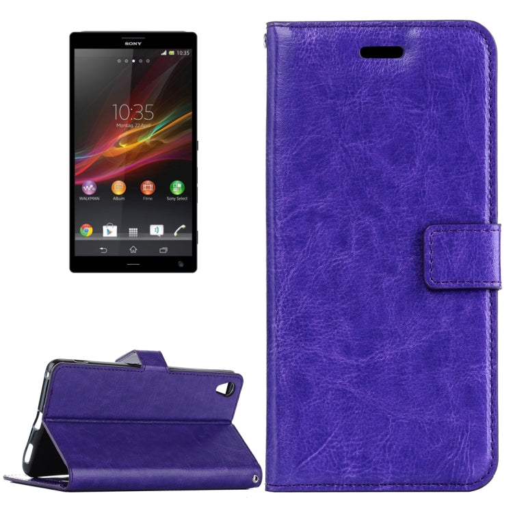 For Sony Xperia X Crazy Horse Texture Horizontal Flip Leather Case with Magnetic Buckle & Holder & Card Slots & Wallet & Photo Frame