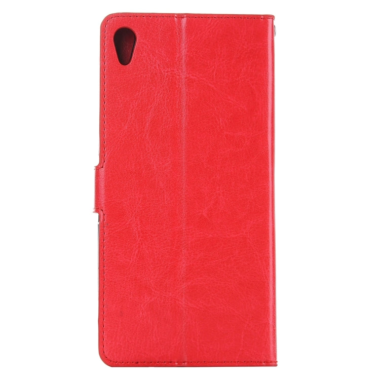 For Sony Xperia XA Crazy Horse Texture Horizontal Flip Leather Case with Magnetic Buckle & Holder & Card Slots & Wallet & Photo Frame