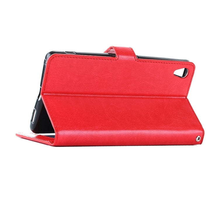 For Sony Xperia XA Crazy Horse Texture Horizontal Flip Leather Case with Magnetic Buckle & Holder & Card Slots & Wallet & Photo Frame