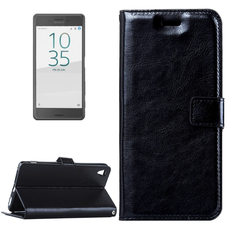 For Sony Xperia X Performance Crazy Horse Texture Horizontal Flip Leather Case with Magnetic Buckle & Holder & Card Slots & Wallet & Photo Frame