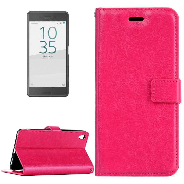 For Sony Xperia X Performance Crazy Horse Texture Horizontal Flip Leather Case with Magnetic Buckle & Holder & Card Slots & Wallet & Photo Frame