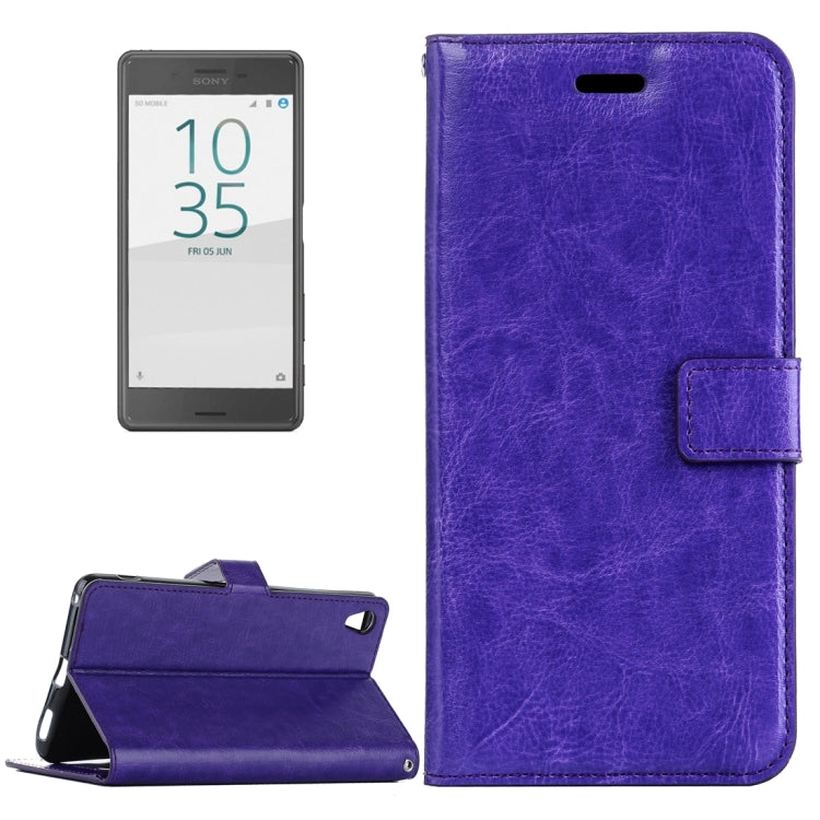 For Sony Xperia X Performance Crazy Horse Texture Horizontal Flip Leather Case with Magnetic Buckle & Holder & Card Slots & Wallet & Photo Frame