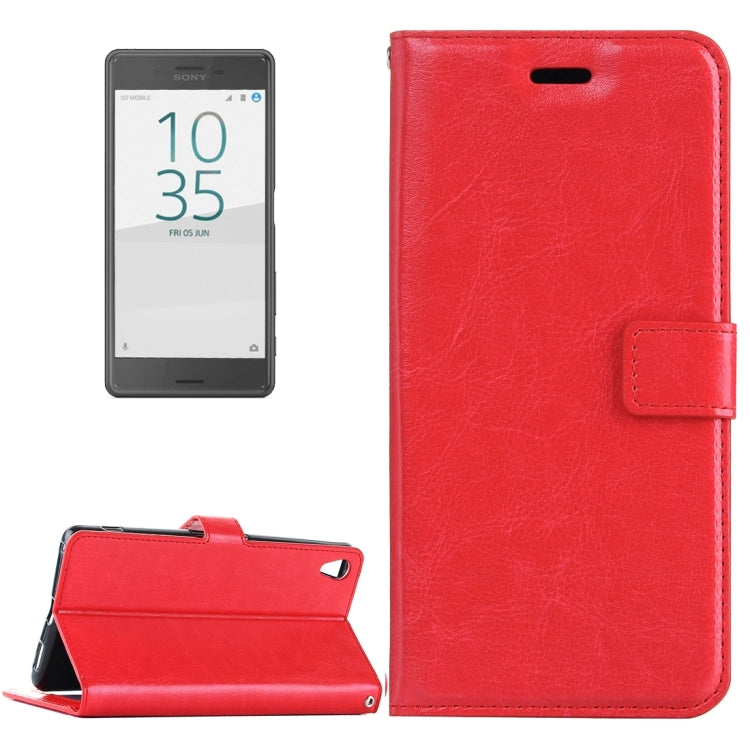 For Sony Xperia X Performance Crazy Horse Texture Horizontal Flip Leather Case with Magnetic Buckle & Holder & Card Slots & Wallet & Photo Frame