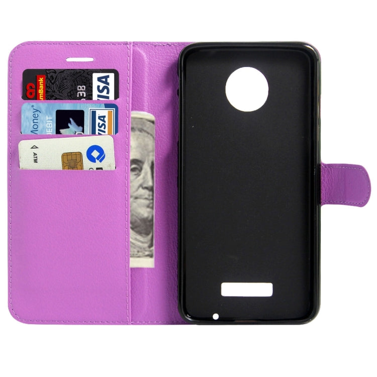 For Motorola Moto Z Play Litchi Texture Horizontal Flip Leather Case with Magnetic Buckle & Holder & Card Slots & Wallet