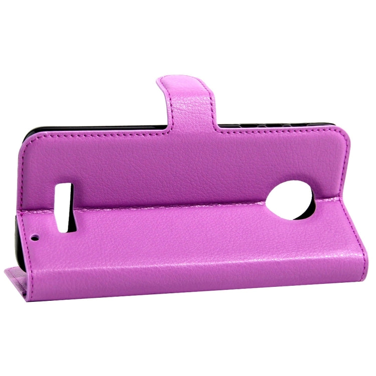 For Motorola Moto Z Play Litchi Texture Horizontal Flip Leather Case with Magnetic Buckle & Holder & Card Slots & Wallet